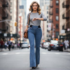 👖 Women's High-Waist Stretch Flare Denim Jeans