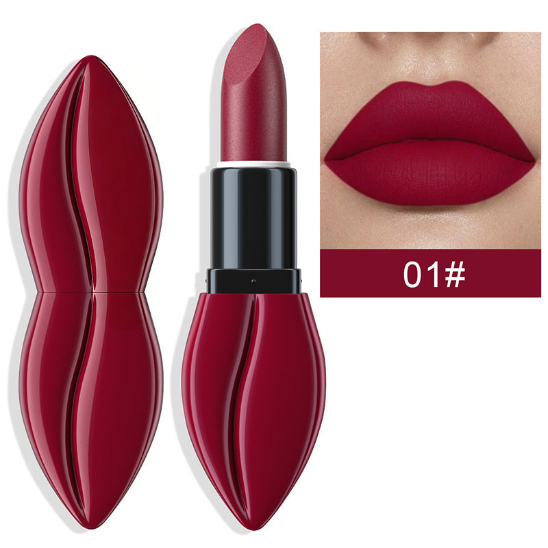 Long-Lasting Lip-Shaped Matte Lipstick