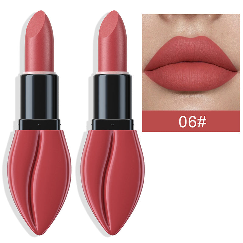 Long-Lasting Lip-Shaped Matte Lipstick