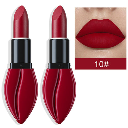 Long-Lasting Lip-Shaped Matte Lipstick