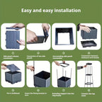 Garden Raised Bed Planter Boxes with Trellis