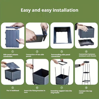 Garden Raised Bed Planter Boxes with Trellis