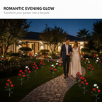 Solar Powered Rose Flower Garden Stake Lights