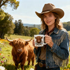 Highland Cow Ceramic Coffee Mug