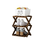 Durable Foldable Bamboo Shoe Rack