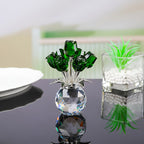 Everlasting Crystal Rose Flower Figurine in Vase