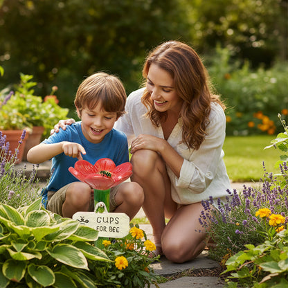 Flower-Shaped Bee Waterer Garden Stake