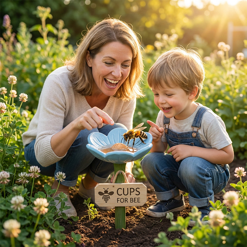 Flower-Shaped Bee Waterer Garden Stake