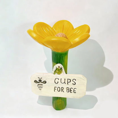 Flower-Shaped Bee Waterer Garden Stake