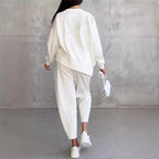 🔥Women's Irregular Hem Top & Casual Pants Set