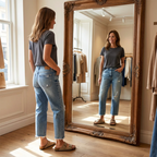 Women’s Retro Cropped Straight-Leg Jeans