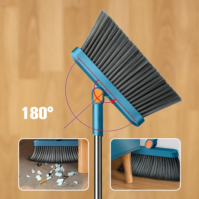 💝Stand-Up Dustpan Set with 180° Rotating Broom