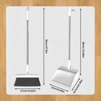 💝Stand-Up Dustpan Set with 180° Rotating Broom