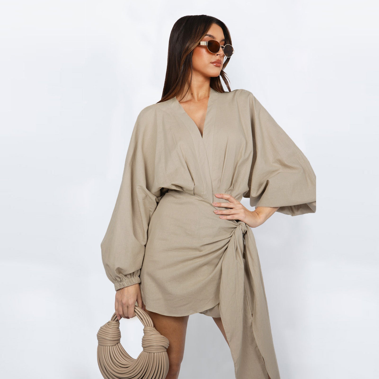 Women's V-Neck Wrap Dress