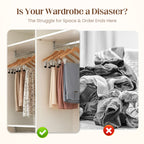 👕360° Swivel Multi-Hook Wardrobe Organizer