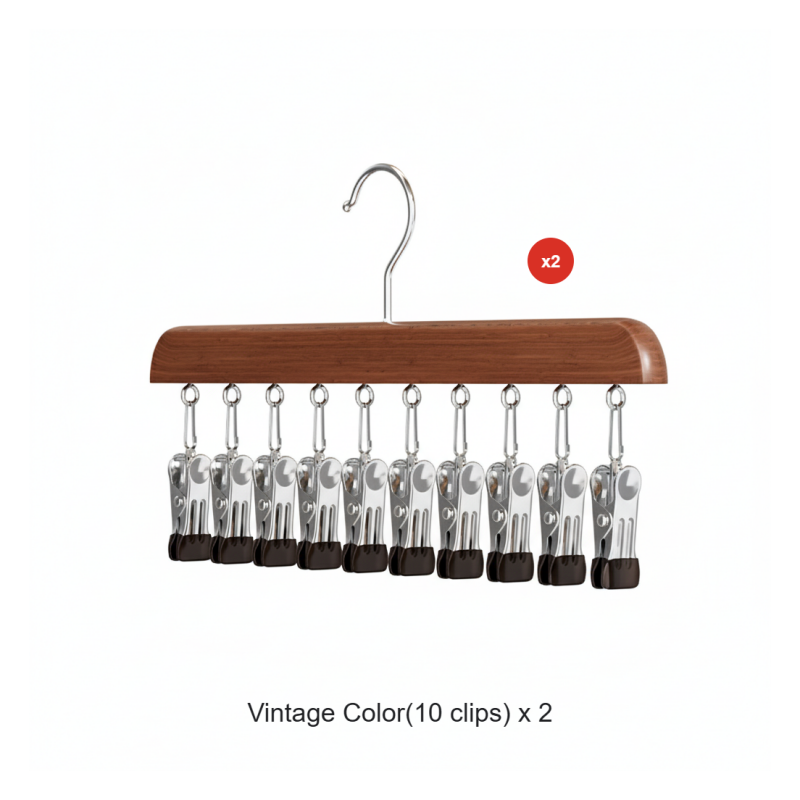 👕360° Swivel Multi-Hook Wardrobe Organizer