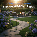 Vintage Solar-Powered Hexagonal Garden Lights