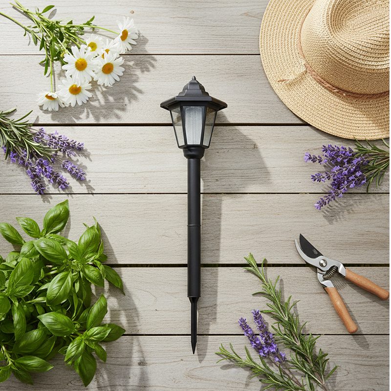 Vintage Solar-Powered Hexagonal Garden Lights