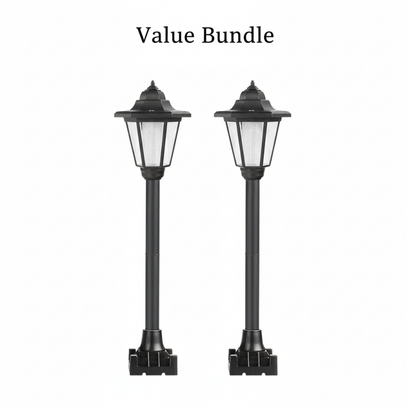 Vintage Solar-Powered Hexagonal Garden Lights
