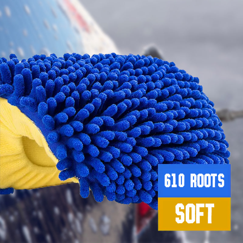 🚗 🧽 Durable Aluminum Long Handle Telescopic Car Wash Mop – Soft Microfiber, Scratch-Free & Adjustable Length ✨