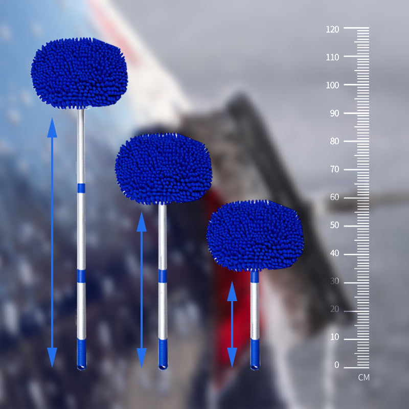 🚗 🧽 Durable Aluminum Long Handle Telescopic Car Wash Mop – Soft Microfiber, Scratch-Free & Adjustable Length ✨