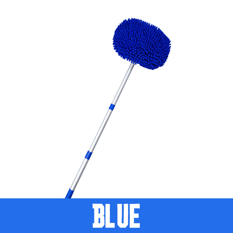 🚗 🧽 Durable Aluminum Long Handle Telescopic Car Wash Mop – Soft Microfiber, Scratch-Free & Adjustable Length ✨