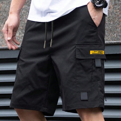 🩳 Men's Cargo Shorts with Drawstring – Easy pull-on, multi-pockets. Lightweight & comfy. Perfect for walks or gardening.
