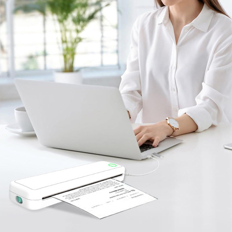 A4 Mini Thermal Wireless Printer with Paper