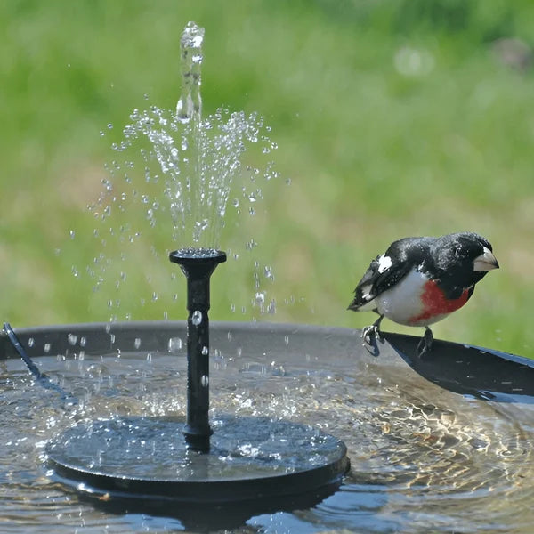 🎁Solar Fountain, Solar Powered Bird Bath Fountain Pump with 4 Nozzles 1.4W Solar Panel Kit Water Pump, Outdoor Watering Submersible Pump for Pond, Pool, Garden, Fish Tank