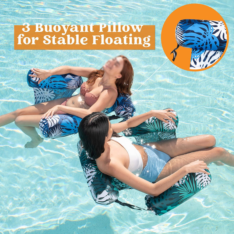 💺🌴 Inflatable Floating Chair – Tropical Leaf & Ultra-Light 260g 🌊