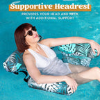 💺🌴 Inflatable Floating Chair – Tropical Leaf & Ultra-Light 260g 🌊