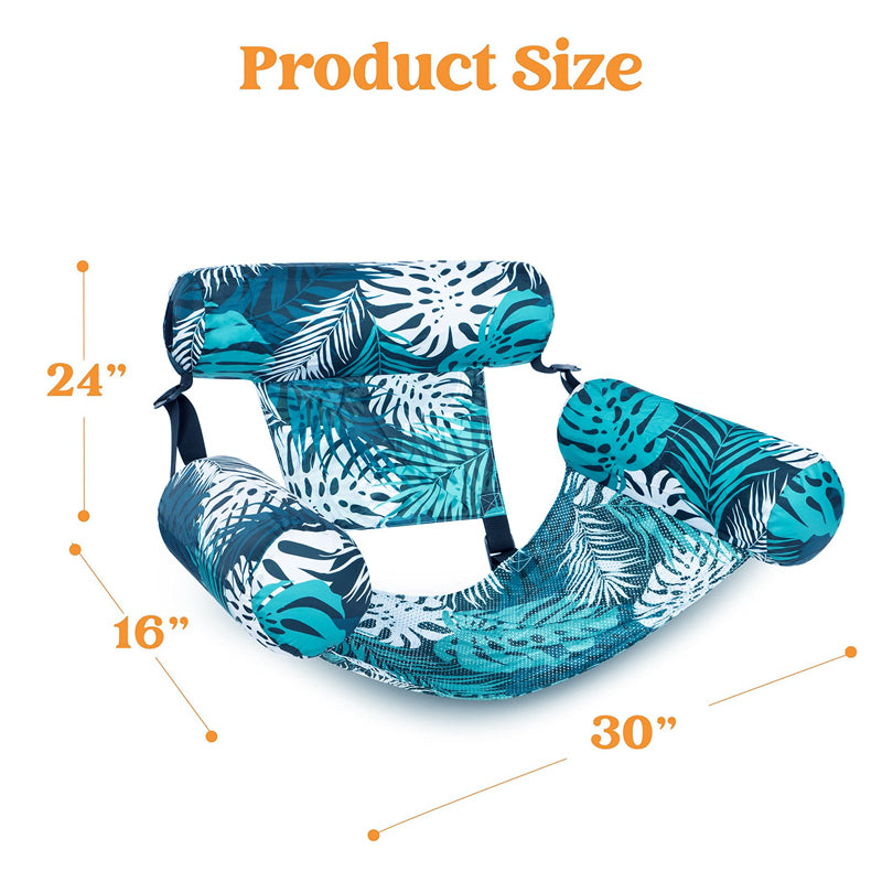 💺🌴 Inflatable Floating Chair – Tropical Leaf & Ultra-Light 260g 🌊