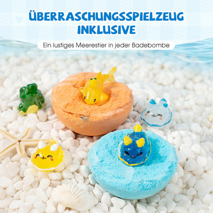🛁 Natural Bath Bombs for Kids with Mega Bubbles & Surprise Inside 🥚✨