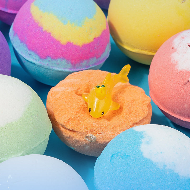 🛁 Natural Bath Bombs for Kids with Mega Bubbles & Surprise Inside 🥚✨