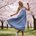 👗Women's Casual Loose Overall Dress – Relaxed Fit, Side Pockets & Breathable Fabric ✨