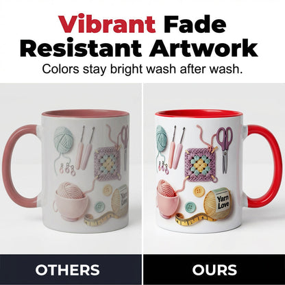 💥Yarn Love Mug, Gift For Crafters And Creative Souls