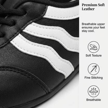 Women's Retro Wave Stripe Lace-Up Sneakers