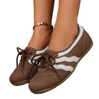 Women's Retro Wave Stripe Lace-Up Sneakers