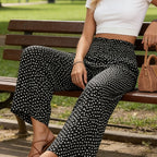 Women's Smocked High Waist Wide Leg Pants👖