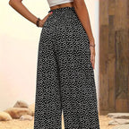 Women's Smocked High Waist Wide Leg Pants👖