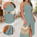 Sleeveless Irregular Halter Dress For Women