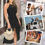 Sleeveless Irregular Halter Dress For Women