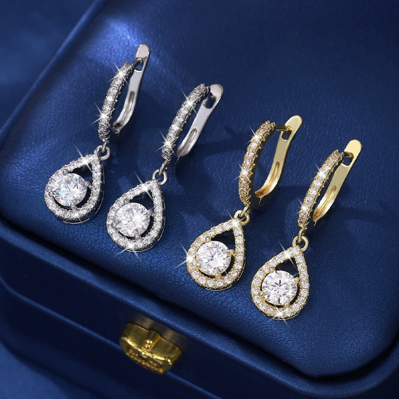 Elegant Teardrop Dangle Hoop Earrings