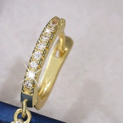 Elegant Teardrop Dangle Hoop Earrings