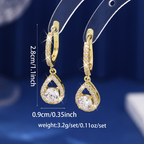 Elegant Teardrop Dangle Hoop Earrings