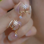 💎 Sparkling Claw Earrings for Women – Unique Claw Cuff, Dangling Gem & Versatile Style 🌟