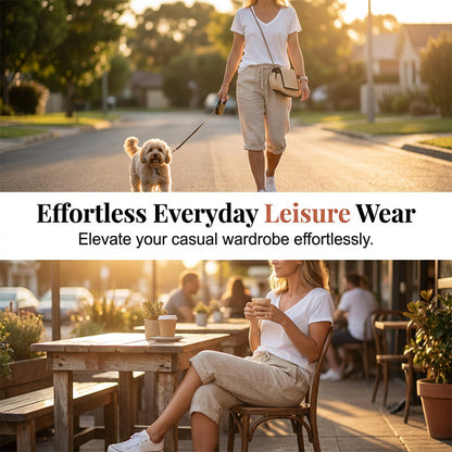 ⏳Time-Limited Special⏰Women's Casual Cotton Linen Capris