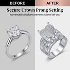Sparkling Heart-Shaped Ring for Women
