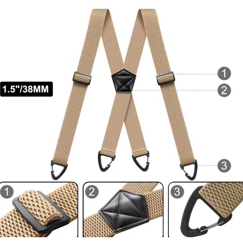 👔🔗Men's X-Back Suspenders with Hook Clips 👖