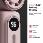 Portable Clip-On Fan with LED Display